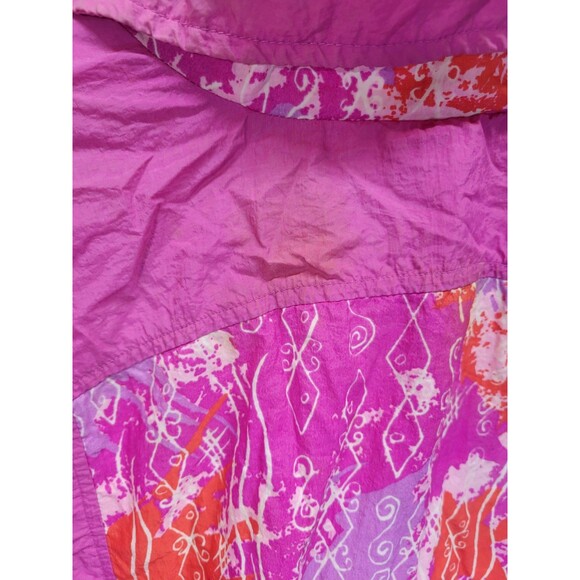 Vtg Nike Pink Spell Out Swoosh Abstract Print Jacket 90s Women’s SZ‎ M 10/12 - Picture 7 of 12